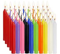 SaiXuan Velas 100 Colores Surtidos de hechizos Velas sin Goteo pequeño para Chimes, Magia, Congregación, vigilia con Velas, rituales, Decoración de Fiesta (10 Colores) 4 Pulgadas de Alto
