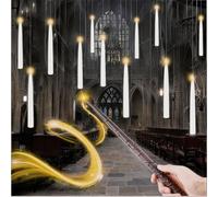 SaiXuan Velas Flotantes LED Sin Llama con Mando a Distancia - 12 Velas Flotantes Mágicas, Luz Cálida Parpadeante para Decoración de Navidad, Fiesta, Halloween y Eventos Especiales