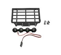 Saiyana 1 12 Escala Metal Techo Equipaje Con Lámparas Redondas Para Coche Control Remoto Accesorios Modelo