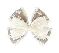 Saiyana 1 unidad/1 par de cinta de color liso con clip para el pelo de las mujeres lindas horquillas para las niñas Bowknot trenzas clip (beige, 1 artículo)