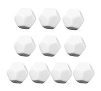 Saiyana 10 dados de color blanco D12 de 22 mm en blanco de 12 caras que se pueden escribir con rotulador para juegos de mesa, accesorios, juego de dados acrílicos
