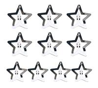 Saiyana 10 horquillas de metal con forma de estrella para el pelo, accesorios para mujeres y niñas, pinzas de metal con estrella hueca, para mujeres, niñas, niños pequeños, color plateado