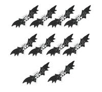 Saiyana 10 horquillas para el pelo con diseño de calavera de diablo, horquillas de lolita oscura, pinzas creativas para el pelo de Halloween para mujeres elegantes (alas de cráneo cruzadas)