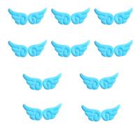 Saiyana 10 pares de horquillas para el pelo con alas para niñas, accesorios para la cabeza de dibujos animados, aleación negra, accesorios para el pelo para un elegante O (azul)