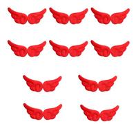 Saiyana 10 pares de horquillas para el pelo con alas para niñas, accesorios para la cabeza de dibujos animados, aleación negra, accesorios para el pelo para un elegante O (rojo)