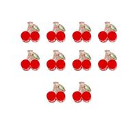 Saiyana 10 pinzas para el pelo de cereza para adultos y niños, pinzas acrílicas para niñas y mujeres, pequeñas (rojo)