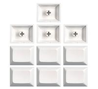 Saiyana 10 teclas PBT Perfil DSA 1.25U no grabado, cubierta de llave en blanco, botón único de tecla de carácter para teclado mecánico DSA