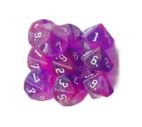 Saiyana 10pcs Dices Poliédricos Acrílico 10 Chillidos Lados Dices Coloridos rol Juego Dices para Jugador Juego Fácil Usar