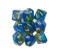 Saiyana 10pcs Dices Poliédricos Acrílico 10 Chillidos Lados Dices Coloridos rol Juego Dices para Jugador Juego Fácil Usar