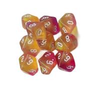Saiyana 10pcs Dices Poliédricos Acrílico 10 Chillidos Lados Dices Coloridos rol Juego Dices para Jugador Juego Fácil Usar