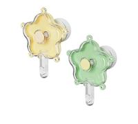 Saiyana 2 comederos rodantes para pájaros para loros, juguete de búsqueda de comida, enriquecimiento mental, diseño resistente a la masticación, dispensador giratorio de flores para jaula de pájaros