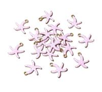 Saiyana 20 piezas coloridas estrellas de mar colgantes accesorios de joyería accesorios de acero inoxidable textura joyería colgante para la fabricación de joyas