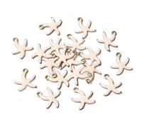Saiyana 20 piezas coloridas estrellas de mar colgantes accesorios de joyería accesorios de acero inoxidable textura joyería colgante para la fabricación de joyas