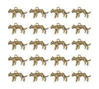 Saiyana 20 piezas de leopardo colgante para collar hecho a mano decoración encanto animal accesorios de joyería hacer accesorios de moda