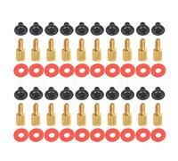 Saiyana 20 piezas de PC para ventiladores de caja de 6,5 mm 6-32-M3 elevador de placa base + 20 tornillos + 20 arandelas juntas de latón organizador de cables de juego