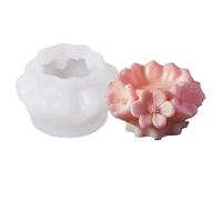 Saiyana 3D Blumenzylinder Silikonkerzenform Epoxy Silikonformen für Kerzenhäuserdekorationssseife machen Seifenformen