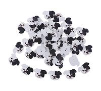 Saiyana 50 piezas perro para botones de madera artesanal costura 2 agujeros ropa decorativa scrapbooking botones para perros