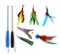 Saiyana 8 piezas de accesorios de juguete de campanas de plumas, cabezales de repuesto de varita, accesorios de juguete, varita de repuesto, juguete de pesca