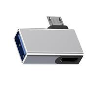 Saiyana Adaptador USB de 90 grados con conector de fuente de alimentación para smartphones y tabletas, ratones de teclado, conexión sencilla para dispositivos