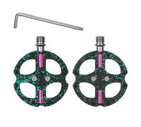 Saiyana Aleación de aluminio Ciclismo Carretera Pedales Plataforma Antideslizante Eje de Acero Rodamientos Sellados Amplia Superficie de Contacto Para Estabilidad Pedales de Bicicleta Antideslizantes