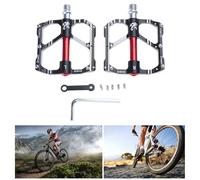 Saiyana Bicicletas de aleación de aluminio Pedales planos 3 Rodamientos Plataforma Ciclismo No fangoso Ancho Pedales Planos Para Parte De Bicicleta De Carretera