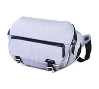 Saiyana Bolsa bandolera para cámara réflex digital de 5 L, impermeable, ajustable, sin espejo, para cámara réflex digital de uso diario, gris claro