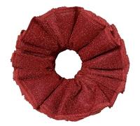 Saiyana Coleteros brillantes para el pelo grueso, coletero de gran tamaño para cabello oscuro, elegante cuerda para el pelo (rojo)