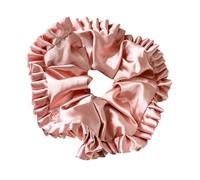 Saiyana Coleteros con alas plisadas, pinzas elásticas de satén para boda, coleteros grandes, para (rosa coreano)
