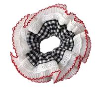 Saiyana Coleteros de encaje vintage, coleteros gruesos, coleteros de gran tamaño, elegante cuerda para el pelo, coletero para mujer, color negro