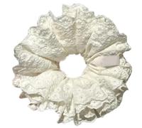 Saiyana Coleteros de princesa, coleteros multicapa, anillos de encaje para el pelo, coletero multicapa, cuerda para el pelo (blanco blanco)