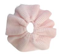 Saiyana Coleteros de punto, coleteros gruesos, coleteros de gran tamaño, elegantes coleteros para el pelo, coleteros para mujer, coleteros de cola de caballo (rosa claro)