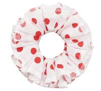 Saiyana Coleteros fruncidos, coleteros gruesos, coleteros de gran tamaño, cuerda de pelo elegante, coletero para mujer, coleta (punto rojo mini)
