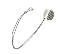 Saiyana Collar con colgante de peine, collar de cuerda, longitud ajustable, cadena de clavícula, accesorios de moda para mujeres y M, Metallkette, silber, Metal