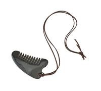 Saiyana Collar con colgante de peine de moda con flecos, portátil, accesorio de joyería de cuerno resistente para hombre y mujer, Wie gezeigt, cuernos + cinturón de terciopelo