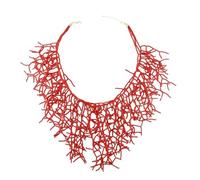 Saiyana Collar multiusos con cuentas de coral hechas a mano, accesorios de joyería elegantes para mujeres y mujeres, Rot, Mi Zhu
