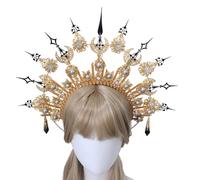 Saiyana Corona Diadema Juegos de Artesanía Madre Dios Iglesia Disfraz Diadema Sol Dama Diadema Tiaras Femeninas TS84A8