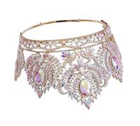 Saiyana Corona Reina Peine Con Adornos De Cristal Colorido Para Bodas Bodas Concursos De Belleza Y Eventos De Disfraces