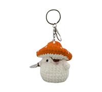 Saiyana Crochet Dolls Keyring Handmade Knitted Animal Hanging Toy Pirate Mushroom Pendant for Bags and Keys Stylish Keychain Crochet Mushroom Pirate Keychain