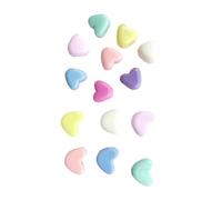 Saiyana Cuentas de pelo coloridas para niños y niñas, con lazo para el pelo, cuentas sueltas, accesorios para manualidades creativas (agujero grande, color amor)