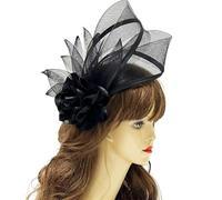 Saiyana Delicada horquilla de flores para mujer, sombreros medievales, bodas, novias, horquillas, festivales, fotografía, cabello(negro)