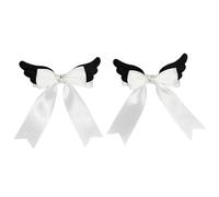 Saiyana Delicada pinza para el pelo, horquillas de moda con lazo, añaden encanto a tu peinado y son para diferentes ocasiones (blanco)