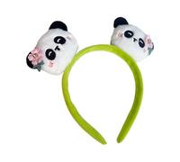 Saiyana Diadema adorable bordada con banda elástica suave y diseño de dibujos animados, accesorio para el cabello de moda para mujeres y niñas (rubor verde)