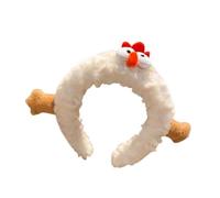 Saiyana Diadema con diseño de gallina, cómoda, duradera, ligera, accesorio de moda (blanco)