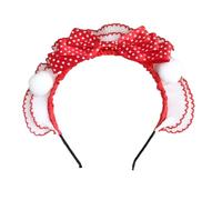 Saiyana Diadema de arcos rojos para mujer, suave y elástica, accesorios para el cabello cómodos para el uso diario y especial (bola de nieve pequeña)