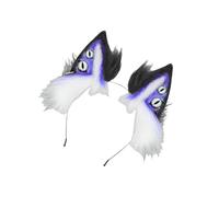 Saiyana Diadema de diablo para Halloween, juego de roles, accesorio para el pelo, de peluche, para anime, color azul