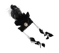 Saiyana Diadema de diamantes de imitación hecha a mano, para cosplay, diadema creativa para fiestas (negro)