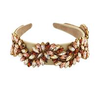 Saiyana Diadema de joyería barroca occidental, lujosa, multicolor, cristal, floral, para mujer, graduación, vacaciones, bandana, para niñas y niños
