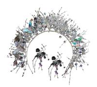 Saiyana Diadema de mariposa de cristal, juego de clip para las orejas, para mujer, estética, boda, diadema formal para fiesta