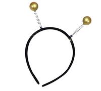 Saiyana Diadema elástica con bola de primavera para mujeres y niñas, no inteligente (amarillo)