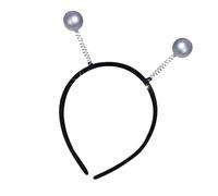 Saiyana Diadema elástica con bola de primavera para mujeres y niñas, no inteligente (plata)